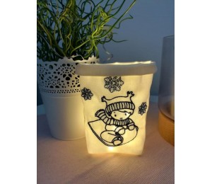 ITH Stickdatei - Lichtbeutel Winterboys